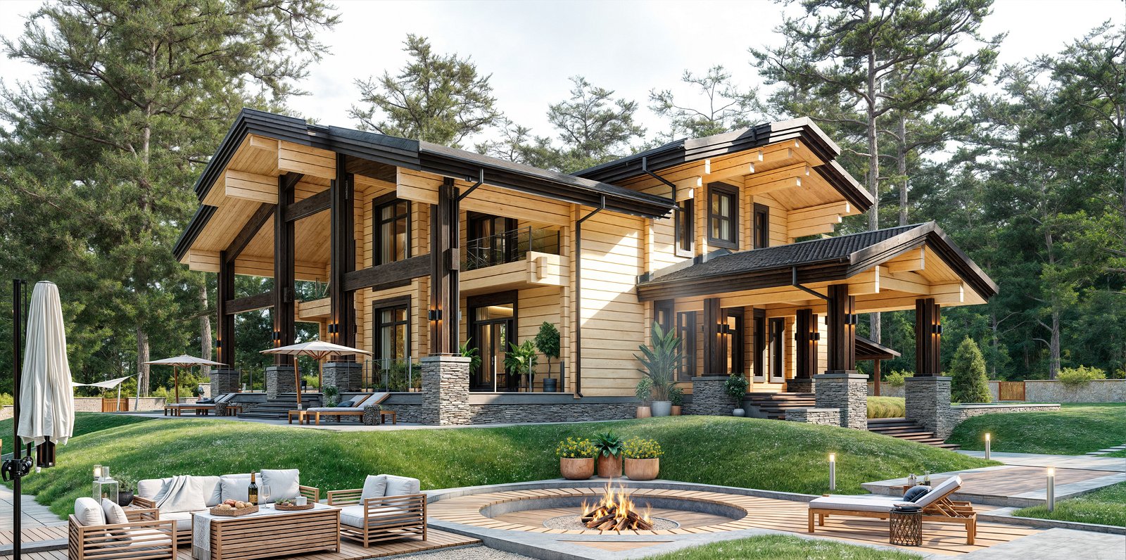 Projet de maison en bois lamellé-collé_1 